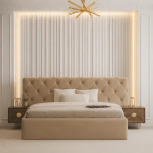 Nottingham Wide Back Chesterfield Ottoman Upholstered Storage Bed Frame