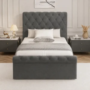 Sienna Sleigh Bed Frame With Optional Ottoman Storage