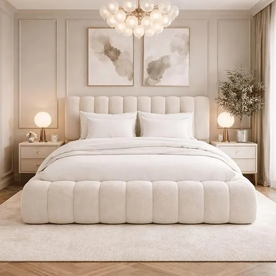 teddy fabric single bed frame