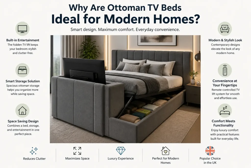 ottoman TV bed storage 