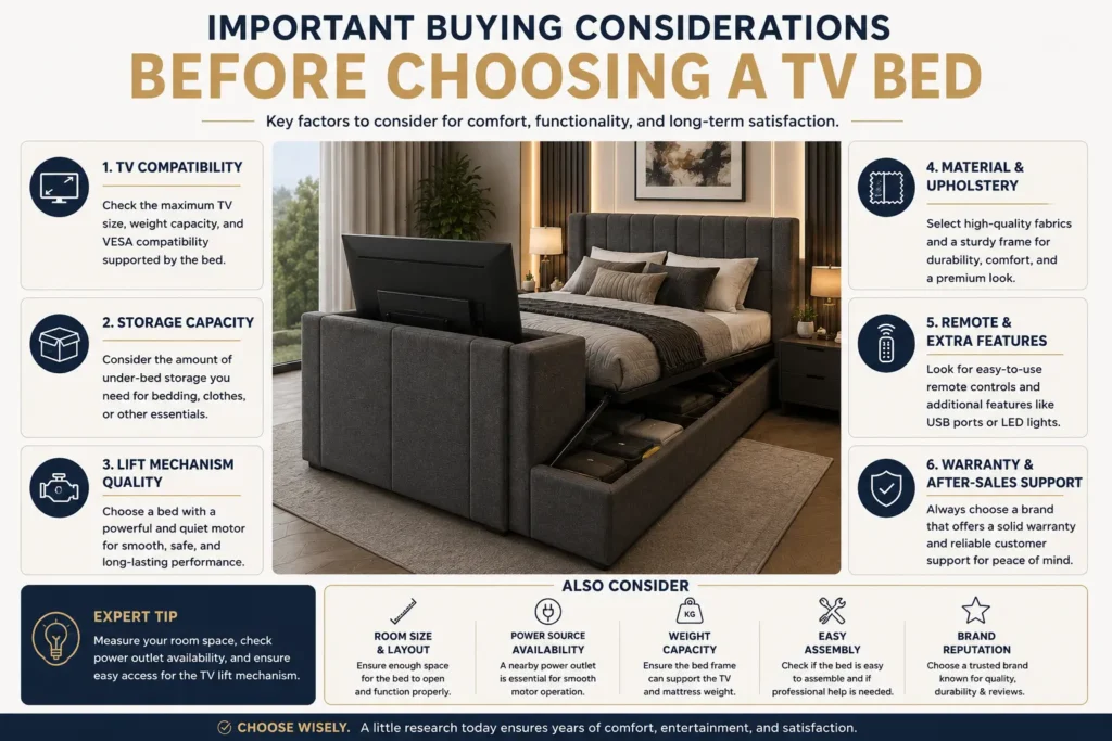 TV bed buying guide
